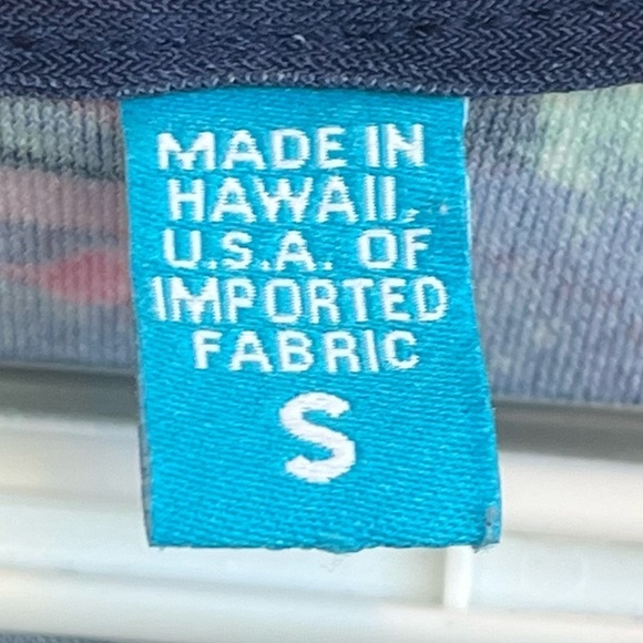 Tori Richard Hawaiian Top Tropical Palm Leaf Sz S Blue Pink Vacation Resort - Picture 4 of 15